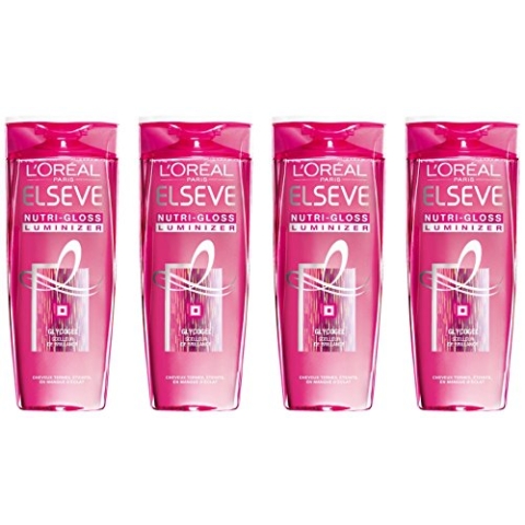 L'Oréal Paris Elsève Nutri-Gloss Luminizer Hochglanz-Shampoo, 250 ml, 4 Stück