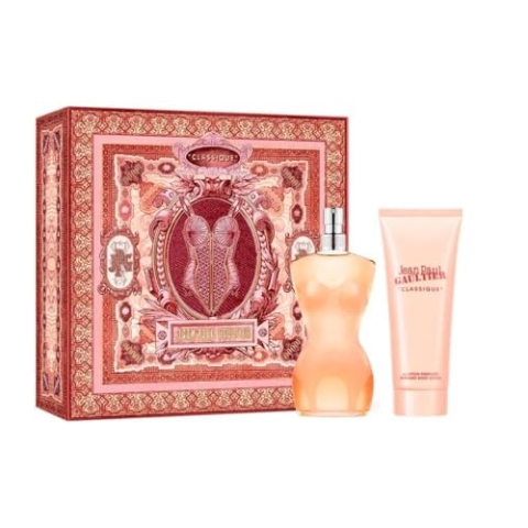 Jean Paul Gaultier Classique Eau de Toilette Geschenkset Frühling 2025 (enthält 50 ml EDT und 75 ml Bodylotion)