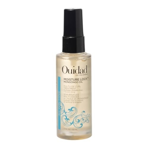 Ouidad Mongongo Oil Multi-Use Curl Treatment, Schnell einziehendes Öl für Glanz und Verbesserung der Haargesundheit, Speichert Feuchtigkeit und schützt vor Hitze und UV-Schäden, 50 ml