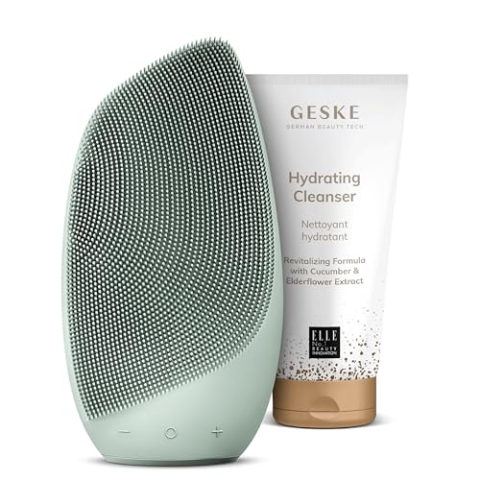 GESKE | SmartAppGuided™ Sonic Thermo Facial Brush | 6 in 1 + GESKE Hydrating Cleanser | Set mit passender Kosmetik-Zugabe | Beauty Bundle