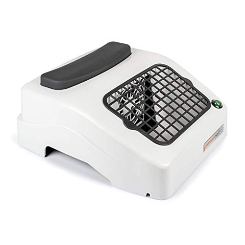 Promed Nailfan professionelle Staubabsaugung für Nägel - Tischabsaugung für Kosmetikstudio und Nagelstudio der Maniküre von Gelnägeln und Acrylnägel - Staubsauger beutellos - Weiß