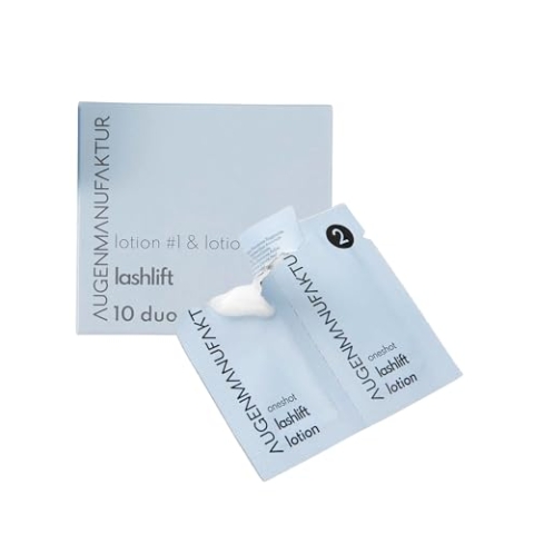 Augenmanufaktur Wimpernlifting Lotion Doppelkammer Sachets - 10 Stück - Wimpernlifting - Formt & Fixiert Wimpern - Schonend & Einfach - Vegan