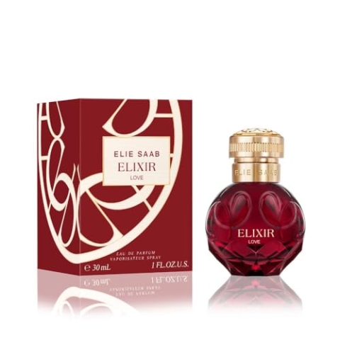 Elie Saab Elixir Love 30 ml – Eau de Parfum 30 – Frauen Parfüm – Fruchtig-floraler Chypre-Duft – Florale und Fruchtige Noten – Roter, Juwelenförmiger Glasflakon