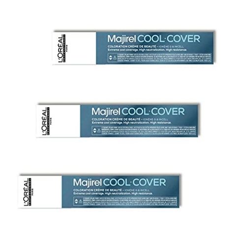 Loreal 3 er Pack Loreal Majirel Cool Cover 50ml 9,11 CC Sehr Helles Blond Tiefes Asch