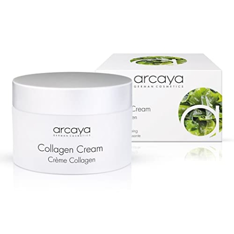 arcaya Collagen Cream | Straffende und regenerierende Collagen Gesichtscreme | Feuchtigkeitscreme mit Collagen und Algenextrakten | Meereskosmetik | Straffheit und Elastizität