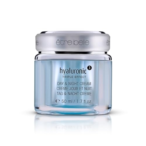 être belle Cosmetics, hyaluronic³ Tag und Nacht Creme 50ml, feuchtigkeitsspendende Creme mit Hyaluron gegen Falten, Gesichtscreme