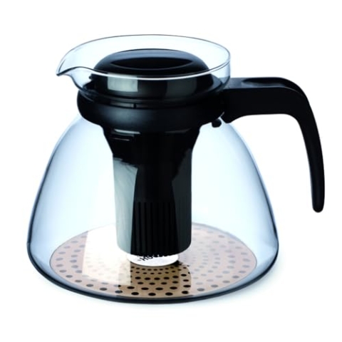 SIMAX Teekanne aus Glas VIOLA für Induktionskochfeld – Fassungsvermögen 1,5 l – integrierter Filter – Maße: Ø 17 x 14,7 cm – Exclusive 3762/S/IND