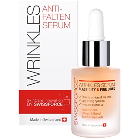 Swissforce Wrinkles - All-in-One Serum gegen Falten - Hyaluron Retinol Serum hochdosiert zur Gesichtspflege