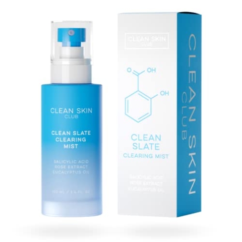 CLEAN SKIN CLUB Schieferreinigungsnebel reinigen | Salicylsäure + Rosenextrakt | Dermatologisch getestete und zugelassene Aknebehandlung | Breaktout Fighting Lightweight Formula | Natürliche Zutaten