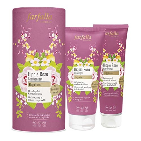 Farfalla Geschenkset, Hippie Rose, Duschgel, Körperlotion