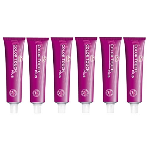 6er Wella Professionals Color Touch Plus 77/03 Mittelblond Intensiv Natur Gold 60 ml