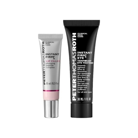 Peter Thomas Roth Instant Firmx Lift & Plump Set – Firmx Augenstraffer & Lippenvolumizer für Sofort-Lifting, Faltenreduzierung, Anti-Aging, Straffung & Feuchtigkeitsbehandlung