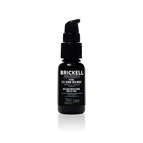 Brickell Men's Restoring Eye Serum Treatment für Männer. Natürliches und organisches Augenserum zur Straffung von Falten und zur Reduzierung von Augenringen, 19 ml, parfümfrei