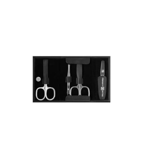 Zwilling 97451-007 Classic Manicure-Etui (4-teilig), Etui Rindleder, Instrumente vernickelt