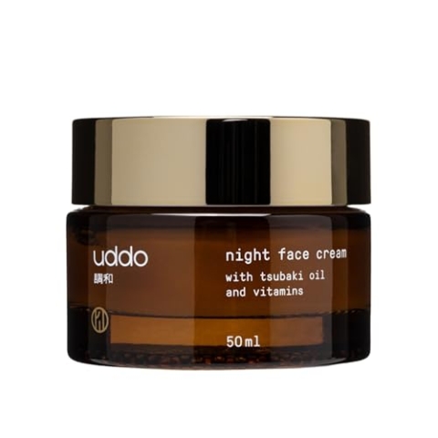 Uddo Feuchtigkeitsspendende Gesichtspflege Gesichtscreme Damen Für Nacht Nachtcreme Frauen Feuchtigkeitscreme Mit Kakaobutter Tsubaki Öl Arganöl Vitamin E Aloe Gesicht Nachtpflege 50 ML
