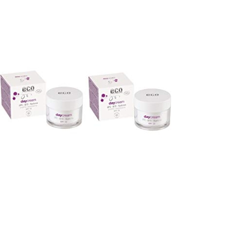 eco cosmetics Tagescreme LSF 10 mit OPC, Q10 und Hyaluron, 2 x 50ml