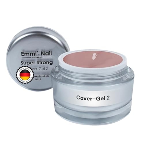Emmi Nail Studioline Strong Cover-Gel 2 | LED UV Builder-Gel | Für stabile Nagelmodellage | Dickviskos & stark deckend | Kaschiert Schönheitsfehler | Perfekt für Schablonen- & Tip-Technik | 50ml