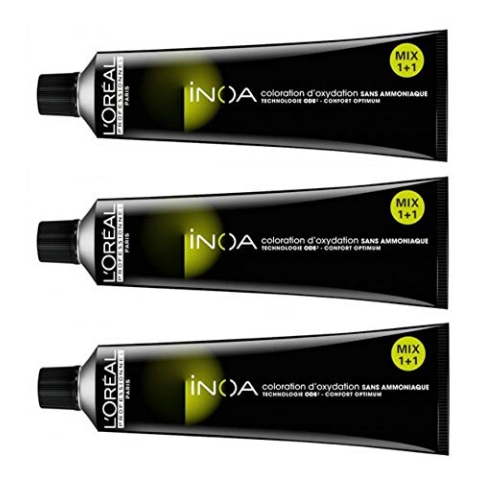 L'Oreal Haarfarbe Inoa Nr. 8, Hellblond, 3 x 60 ml, ohne Ammoniak