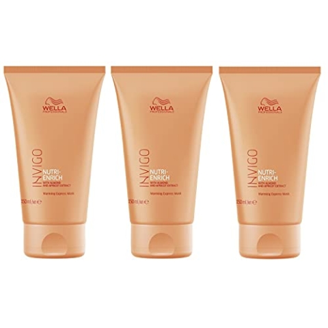 3er Nutri Enrich Express Maske mit Wärmewirkung Invigo Wella Professionals je 150 ml = 300 ml