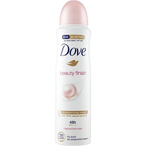 6x Dove Deo Beauty Finish Antitranspirant Deodorant Spray Alkoholfrei, Bis zu 48h 150ml + Italian Gourmet polpa 400g