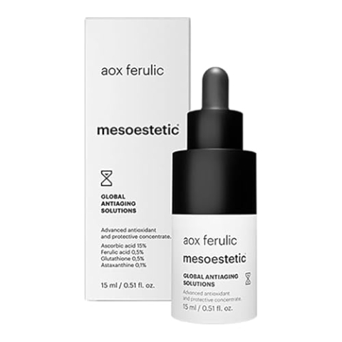 Mesoestetic AOX Ferulic Antioxidatives Anti-Aging Serum, 15 ml, mit Glutathion und Astaxanthin