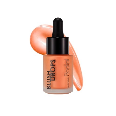 Rodial Blush Drops Apricot Sorbet – Lustrous Honey-Apricot for Golden Glow, Nourishing with Vitamin E, Multi-Use Liquid, 0.5 fl. oz.
