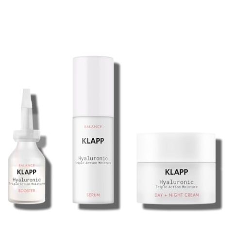 KLAPP Cosmetics - Triple Action Moisturizing Power Trio Set (Triple Action Moisturizing Day + Night Cream 50ml + Triple Action Moisturizing Serum 50ml + Triple Action Moisturizing Booster 15ml)