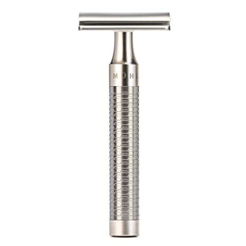 MÜHLE Rasierhobel - Rocca Serie - Edelstahl silber matt - geschlossene Schaumkante