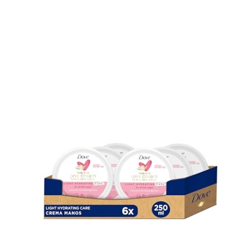 Dove One leichte Feuchtigkeitscreme für Körper, Hände und Gesicht, 250 ml, Rosa, 6 Stück
