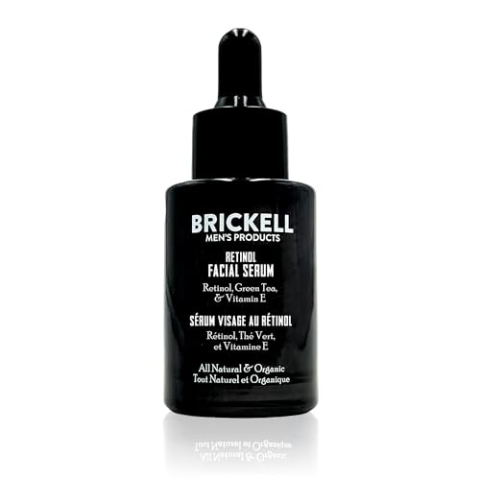 Brickell Retinol-Hautpflegeserum für Männer zur Straffung von Gesichtslinien und Augenfalten, tief feuchtigkeitsspendendes Gesichtspflegeserum gegen Hautalterung, parfümfrei, 30 ml
