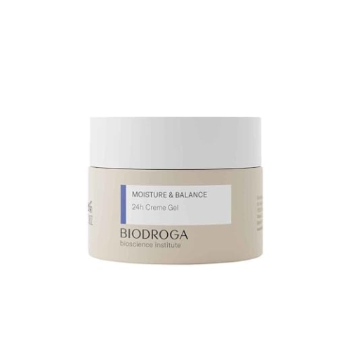 Biodroga Gesichtspflege 24h Creme Gel 50 ml – Feuchtigkeitscreme Moisture Pflege Gesichtscreme Ölfrei