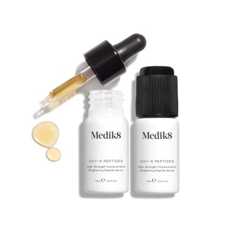 Medik8 Oxy-R Peptides - Hochwirksames aufhellendes Peptidserum mit 1% Oxyresveratrol und Hyaluronsäure - Hellt dunkle Flecken und Verfärbungen auf - 2 x 10ml