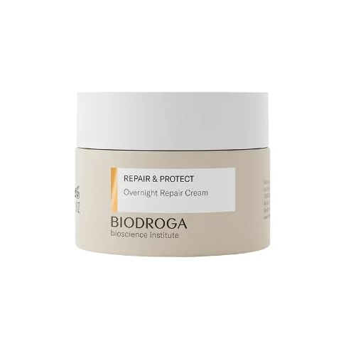 BIODROGA Bioscience Institute - REPAIR & PROTECT - OVERNIGHT REPAIR CREAM Nachtcreme 50ml – Anti Age Feuchtigkeitspflege für straffe Haut, Linienreduktion & Energieboost mit Schwarzwald-Komplex