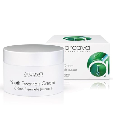 arcaya Youth Essentials Cream | Feuchtigkeitsspendende Tagescreme für Junge & Normale Haut | Mit Aloe Vera, Niacinamid, B-Vitaminen | Leichte Pflege | Balance, Frische und Ebenmäßiges Hautbild