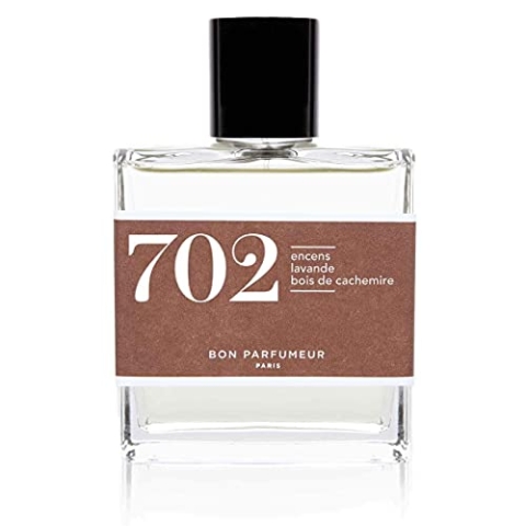 Bon Parfumeur – Eau de Parfum 702 – Weihrauch Lvande Holz Kaschmir – Damen- & Herrenduft – Aromatische Noten – Zerstäuber Parfüm (100 ml)
