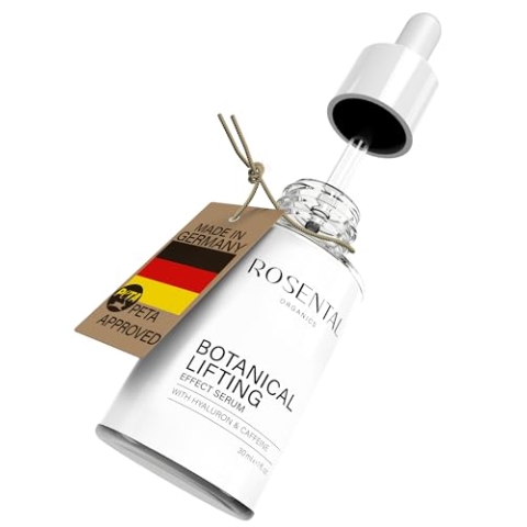 ROSENTAL ORGANICS Natural Botanical Lifting Effect Serum mit Hyaluron und Koffein Anti Falten Gesichtspflege - Hyaluronsäure-Gesichtsserum - Feuchtigkeitsserum - Anti-Aging Naturkosmetik (30ml)