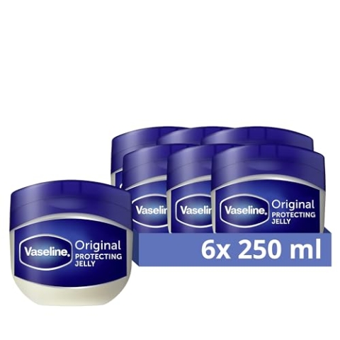 Vaseline Original Petroleum Jelly Moisturruiser Hautpflege für rissige, trockene Haut und Ekzemlinderung 6 x 250 ml