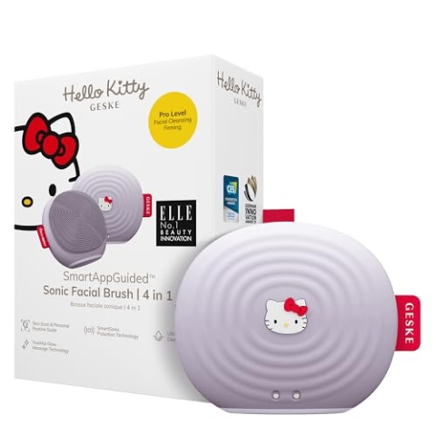 GESKE x Hello Kitty | SmartAppGuided™ Sonic Facial Brush | 4 in 1 | Elektrische Gesichtsreinigungsbürste | Reinigungsbürste | Gesichtsbürste | Hautreinigung | Skincare | sanfte Reinigung