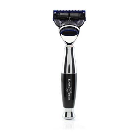 Edwin Jagger Fusion R366CRF Rasierapparat, Schwarz, Chrom, einzigartig, Standard