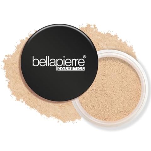 bellapierre Mineral Foundation SPF 15 – Lose Pudergrundierung | Veganes und tierversuchsfreies natürliches Make-up | Mattes Finish | Hypoallergen | Frei von Öl und Talk – 9 Gramm - Biscotti