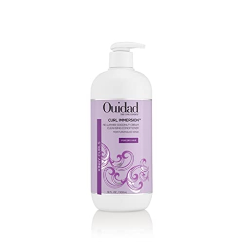 Ouidad Curl Immersion No Lather Coconut Cream Cleansing Conditioner, ultragut für Haar und Kopfhaut, um Ablagerungen, überschüssiges Öl und Unreinheiten zu entfernen, 500 ml