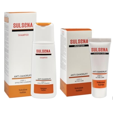 Sulsena Shampoo & Paste Scalp Treatment Set Against Puff, Psoriasis, Seborrhoe, Hair Loss