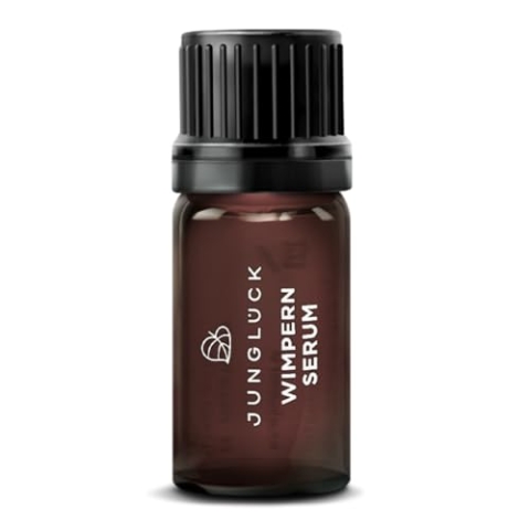 JUNGLÜCK Wimpernserum - Vegan | Natürliches Serum zur Stärkung von Wimpern & Brauen, regt Haarwachstum und Wurzeln an ohne Hormone - mit Koffein | Augenbrauen-Serum