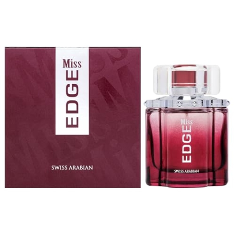 Swiss Arabian Miss Edge Eau de Parfum für Frauen 100ML - Eine frische florale Symphonie aus Zitrus, Lilie und Gardenie mit einem samtigen Moschus-Finish - Eleganter und jugendlicher Duft