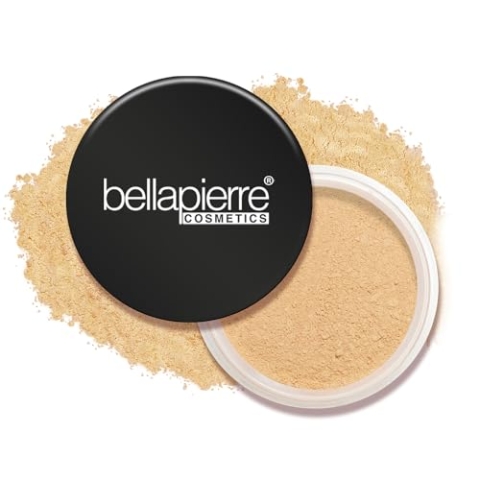 bellapierre Mineral Foundation SPF 15 – Lose Pudergrundierung | Veganes und tierversuchsfreies natürliches Make-up | Mattes Finish | Hypoallergen | Frei von Öl und Talk – 9 Gramm - Nutmeg