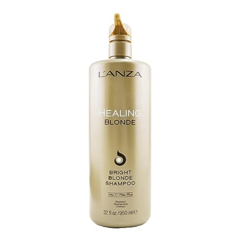 L'ANZA Heilende Blondine Hellblondes Shampoo (950 ml), Für Natürliches & Entfärbtes Blondes Haar - Verstärkt Glanz und Helligkeit, Sulfatfrei, Parabenfrei, Glutenfrei, Shampoo blondiertes Haar