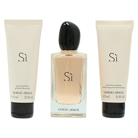 Giorgio Armani Si giftset, Eau de Parfum spray, shower gel, body lotion, 1er Pack (1 x 250 g)