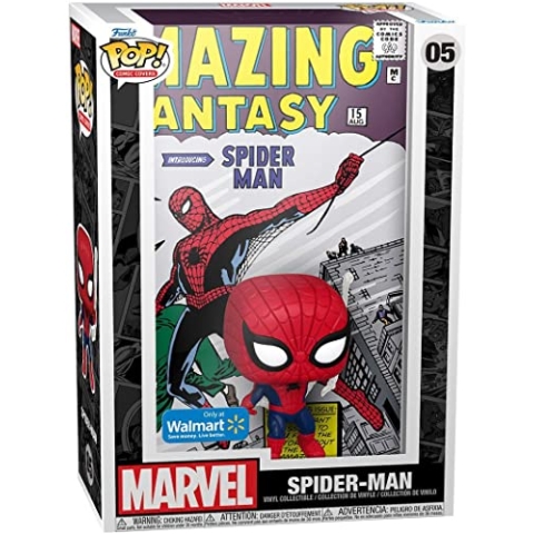 Funko POP Pop Cover! Marvel: Amazing Spider-Man (Exc), Sammel-Action-Vinyl-Figur – 60931, Mehrfarbig