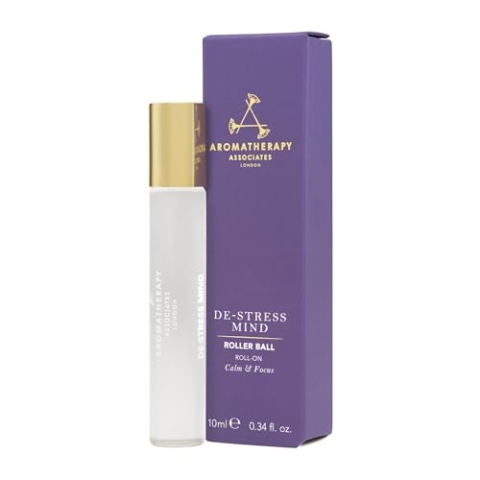 Aromatherapy Associates De-Stress Rollball, 10 ml, 100% natürlich, London, handgefertigt, Roll-on – erdiger Vetivert, beruhigende Kamille, fokussierendes Weihrauch, klärendes Petitgrain