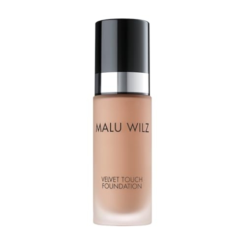 Malu Wilz Velvet Touch Foundation Delicious Toffee Beige 30ml I Skincare Make up für makellosen Teint I Kaschiert Unebenheiten, Augenringe, Fältchen